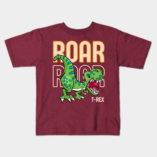 Roar Roar Dinosaur - T-Rex roaring Kids T-Shirt